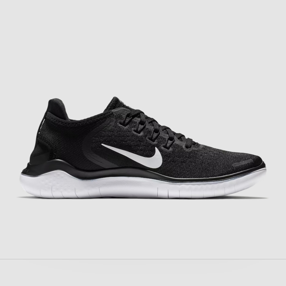 Nike Free RN 2018 Sneakers Shoes Black White 8.5